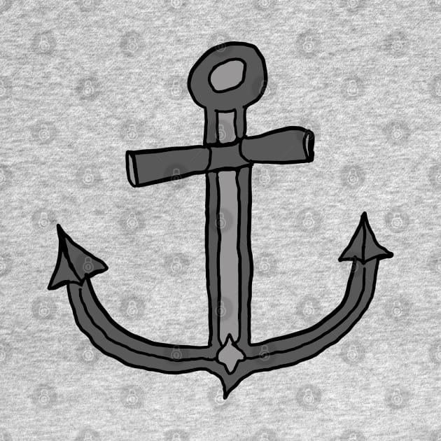 Anchor design, A pretty, cute anchor drawing. by Blue Heart Design